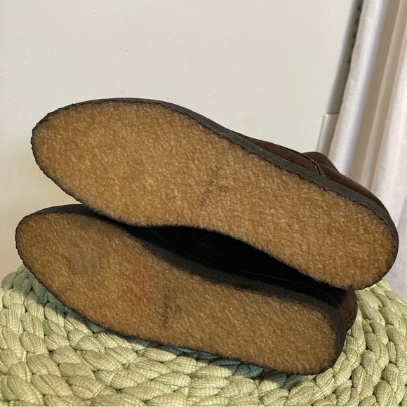 Roberto Del Carlo Chocolate Brown Suede Lace Up Hidden Wedge Crepe Boots NWOB - Picture 8 of 10